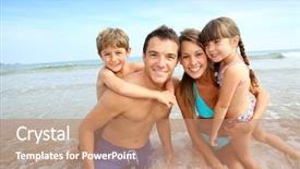  Presentation with spiritual family - Theme featuring having fun at the beach background and a coral colored foreground