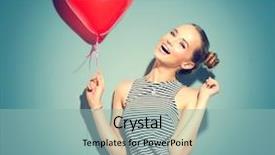  Presentation with birthday balloon - Cool new PPT theme with having fun celebrating with balloons backdrop and a light blue colored foreground