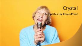  Presentation with talent - Slides having having fun expressing musical talent background and a yellow colored foreground