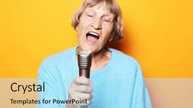  Presentation with old people - Amazing slide deck having having fun expressing musical talent backdrop and a arctic colored foreground