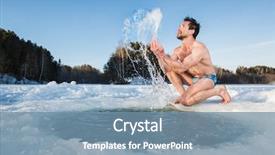  Presentation with fun - Slide deck consisting of having fun near the ice background and a seafoam green colored foreground