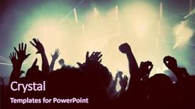  Presentation with vintage music - Beautiful slide deck featuring having fun on a music backdrop and a wine colored foreground