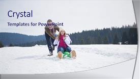  Presentation with winter scene - Theme having slide shows - romantic winter scene happy young background and a sky blue colored foreground