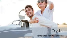  Presentation with runway fashion - Presentation enhanced with having fun on runway background and a light blue colored foreground