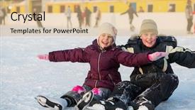  Presentation with skating - Amazing slide deck having siding - surface logistics - white metal backdrop and a light gray colored foreground