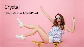  Presentation with tint sunglasses - Cool new theme with having fun over pink backdrop and a lemonade colored foreground