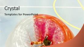  Presentation with fun - Audience pleasing slides consisting of having-fun-playing-bumper-ball backdrop and a sky blue colored foreground