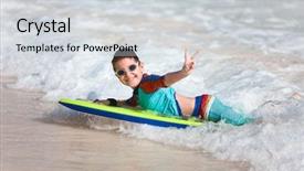  Presentation with swimming - Amazing presentation theme having having fun swimming on boogie backdrop and a light gray colored foreground