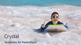  Presentation with boogie woogie - Cool new PPT theme with having fun swimming on boogie backdrop and a  colored foreground