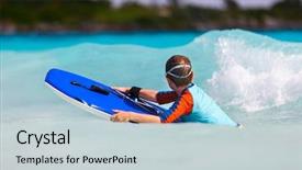  Presentation with boogie woogie - Colorful PPT theme enhanced with having fun swimming on boogie backdrop and a  colored foreground