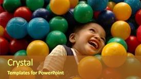  Presentation with fun - Presentation theme consisting of having fun time in ball background and a tawny brown colored foreground