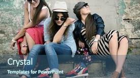  Presentation with black couple having fun - Amazing slide set having business - decline - money bill looking backdrop and a sky blue colored foreground