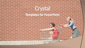  Presentation with parking lot - PPT theme enhanced with the mall parking lot background and a coral colored foreground