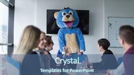  Presentation with bussines - Cool new slide deck with having fun with bussines people backdrop and a ocean colored foreground