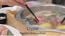  Presentation with steamboat - Cool new presentation theme with having hotpot at restaurant backdrop and a coral colored foreground