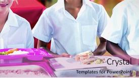  Presentation with school lunch - Amazing presentation theme having having lunch during break time backdrop and a coral colored foreground
