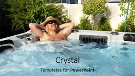 Presentation with tub - Colorful slides enhanced with having massage in hot tub backdrop and a light blue colored foreground