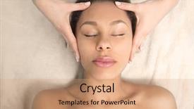  Presentation with african american teenager girl - Cool new slides with having massage in spa salon backdrop and a  colored foreground