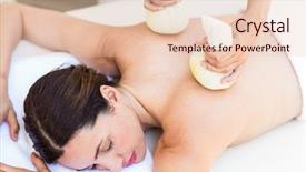  Presentation with herbal - Presentation design having having massage with herbal compress background and a lemonade colored foreground