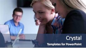  Presentation with business casual - Presentation consisting of having meeting in corporate enviroment background and a ocean colored foreground