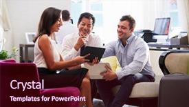  Presentation with hotel - Audience pleasing presentation theme consisting of having meeting in hotel lobby backdrop and a wine colored foreground