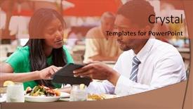  Presentation with underage drinking two teenagers having - Cool new PPT theme with having meeting in outdoor restaurant backdrop and a red colored foreground