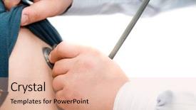  Presentation with physical examination - Presentation design enhanced with having physical and medical examination background and a lemonade colored foreground