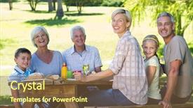  Presentation with family as institution - Amazing PPT theme having having picnic in the park backdrop and a tawny brown colored foreground
