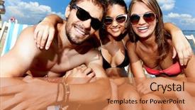  Presentation with stress free zone totally relaxed - Beautiful slides featuring having rest on the beach backdrop and a coral colored foreground