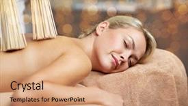  Presentation with young healthy people - Colorful presentation enhanced with having samurai massage with bamboo backdrop and a  colored foreground