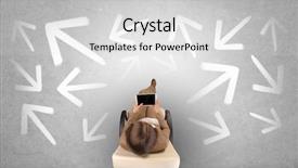  Presentation with office chair - Beautiful theme featuring having to choose between different backdrop and a  colored foreground