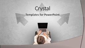  Presentation with office chair - PPT theme featuring having to choose between different background and a light gray colored foreground