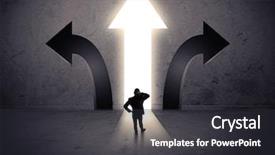  Presentation with choose a path - Beautiful presentation featuring having to choose between three backdrop and a dark gray colored foreground