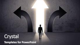  Presentation with arrows - PPT theme consisting of having to choose between three background and a dark gray colored foreground