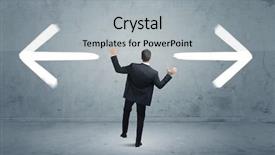  Presentation with shot arrows - Colorful slide deck enhanced with having to shoose between two backdrop and a light gray colored foreground