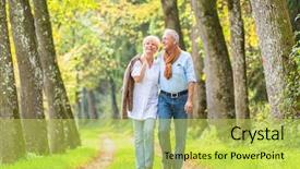  Presentation with trust - Audience pleasing presentation theme consisting of having walk in the fall backdrop and a  colored foreground