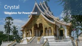  Presentation with preserved - Slides with haw-pha-bang-golden-buddhist background and a teal colored foreground