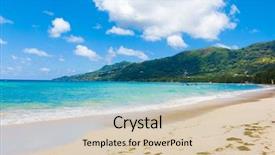  Presentation with jungle - PPT layouts consisting of hawaii beach outdoor sea paradise - bay palms jungle background and a lemonade colored foreground