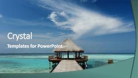 Presentation with lounge - Audience pleasing slide deck consisting of tropical chill out lounge backdrop and a teal colored foreground