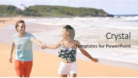  Presentation with kauai hawaii - Presentation theme consisting of hawaii beach couple on summer background and a lemonade colored foreground