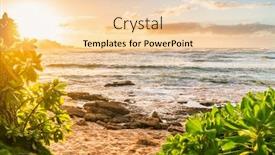  Presentation with aloha - Slide deck with hawaii-beach-landscape-at-sunset background and a lemonade colored foreground