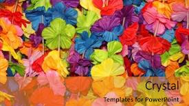  Presentation with hawaii flowers - Presentation theme consisting of thank sand - friday in spanish sign with background and a tawny brown colored foreground