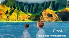  Presentation with kauai hawaii - Cool new presentation design with hawaii-kauai-na-pali-coast backdrop and a teal colored foreground