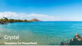  Presentation with maui - Beautiful slide set featuring hawaii tropical ocean panorama maui backdrop and a teal colored foreground