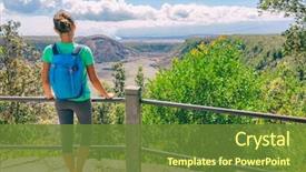  Presentation with hawaii - Presentation theme having hawaii united states of america background and a tawny brown colored foreground