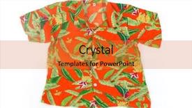  Presentation with tropical - Slide set enhanced with hawaiian - isolated tropical shirt on white background and a gold colored foreground