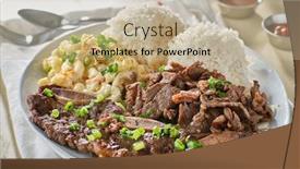  Presentation with korean bbq - Presentation featuring hawaiian-bbq-plate-with-korean background and a mint green colored foreground