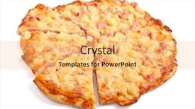  Presentation with hawaiian - Audience pleasing presentation theme consisting of hawaiian ham and pineapple sliced pizza backdrop and a yellow colored foreground
