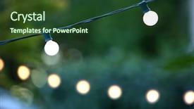  Presentation with hawaiian party - Theme having hawaiian luau - hanging decorative christmas lights background and a tawny brown colored foreground