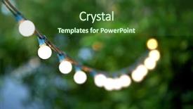  Presentation with hawaiian - Audience pleasing PPT layouts consisting of hawaiian luau - hanging decorative christmas lights backdrop and a tawny brown colored foreground